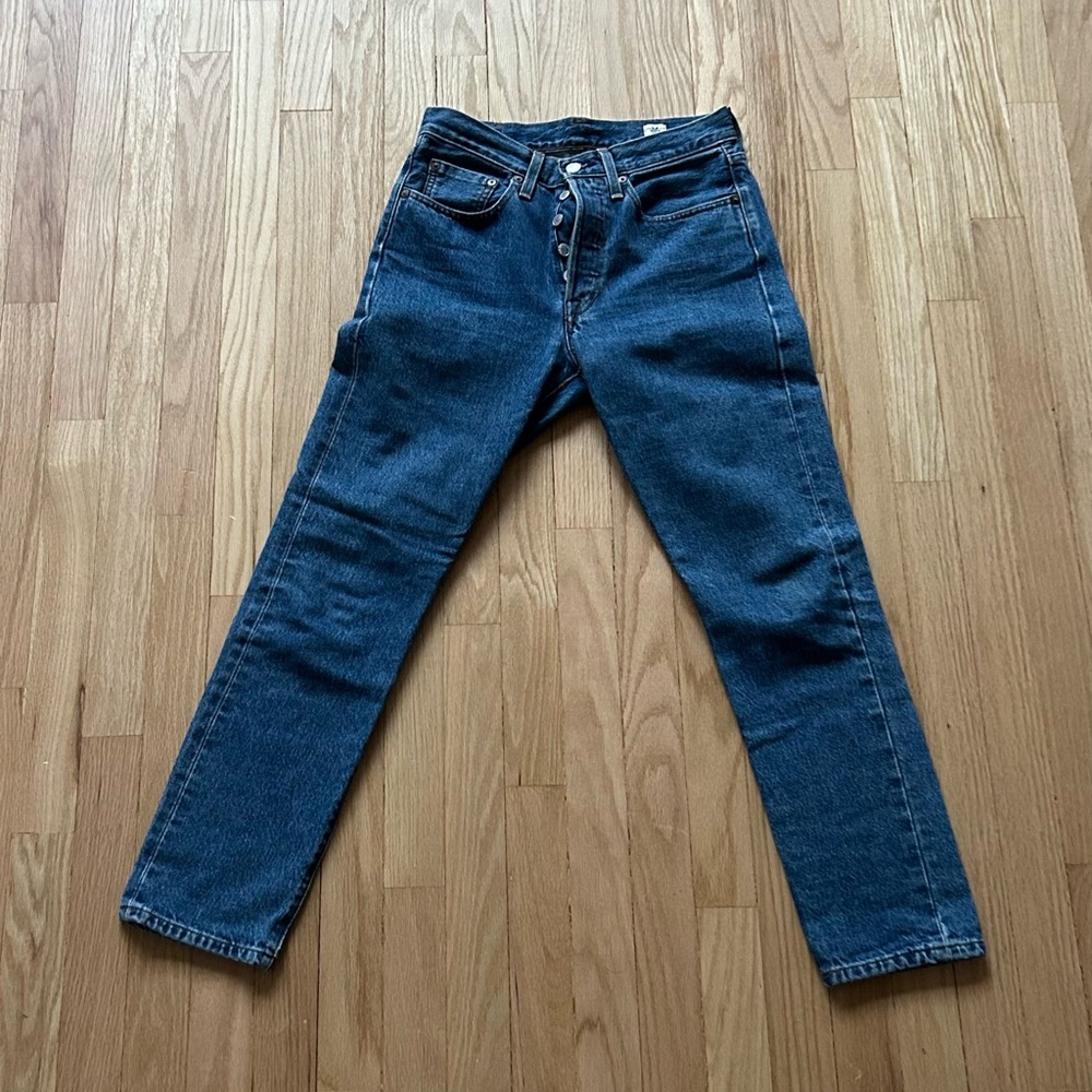 Levi's Straight Leg Dark Blue Denim Jeans